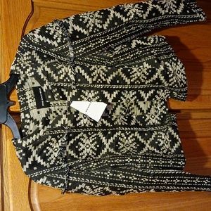 Who What Wear Black and white tribal print Jacket size x